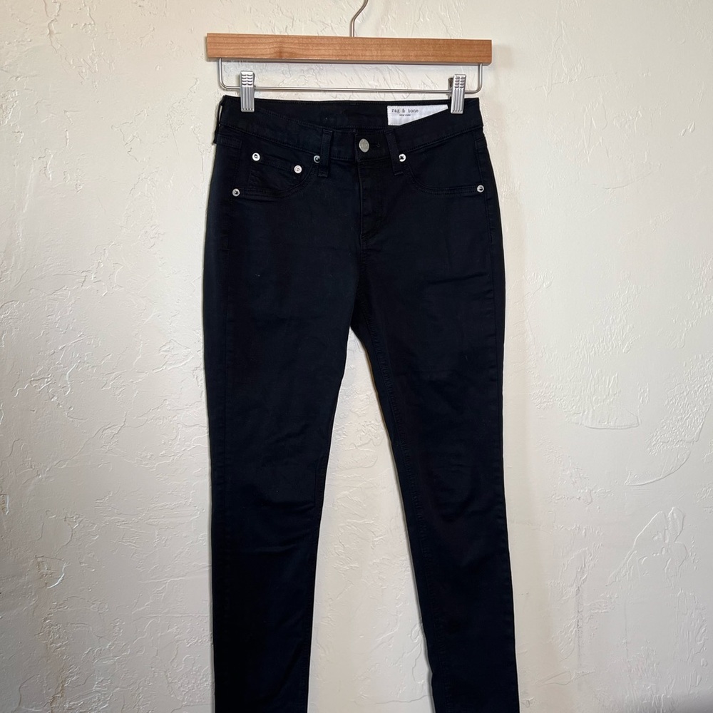 Rag & Bone Black Skinny Jeans Size 26 Designer Stretch Denim